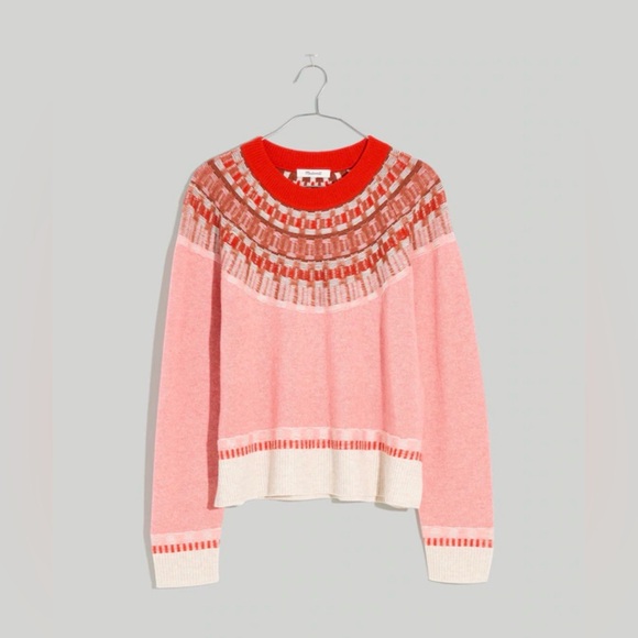 Madewell Mayer Fair Isle Wool Blend Sweater XS - Picture 2 of 8